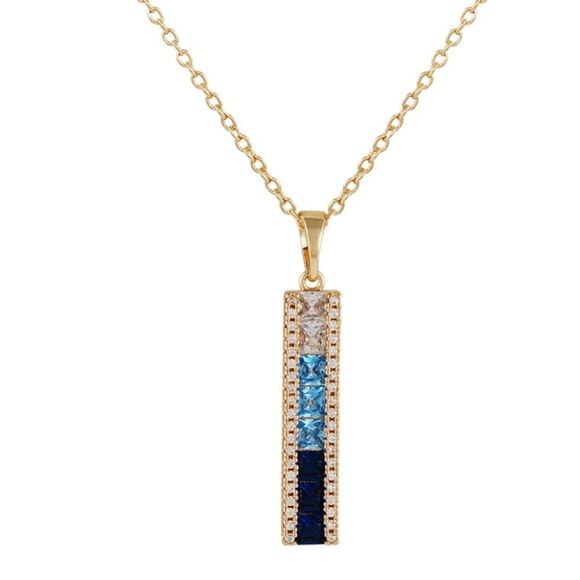 NWT Vince Camuto Blue Ombre CZ necklace - Picture 1 of 9